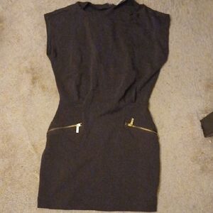 Michael Kors Brown Dress with Gold Zipper